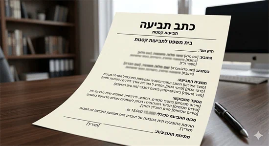 כתב תביעה לתביעות קטנות
